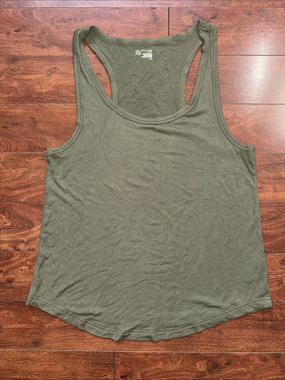 Offline by Aerie Olive Green Racerback Tank